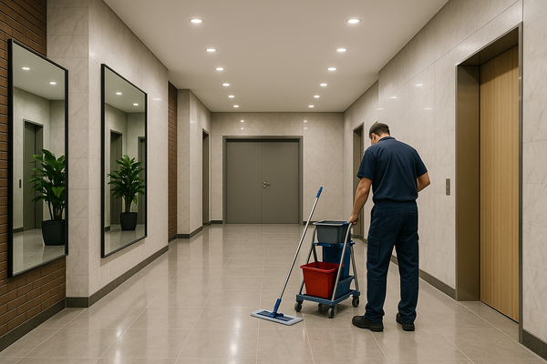 Hall d'immeuble propre et entretenu à Bruxelles